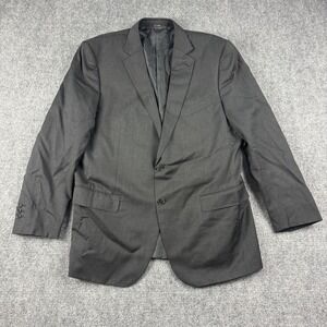 Ermenegildo Zegna Suit Jacket‎ Mens 56 Black Wool Mila Two Button Spain Notch